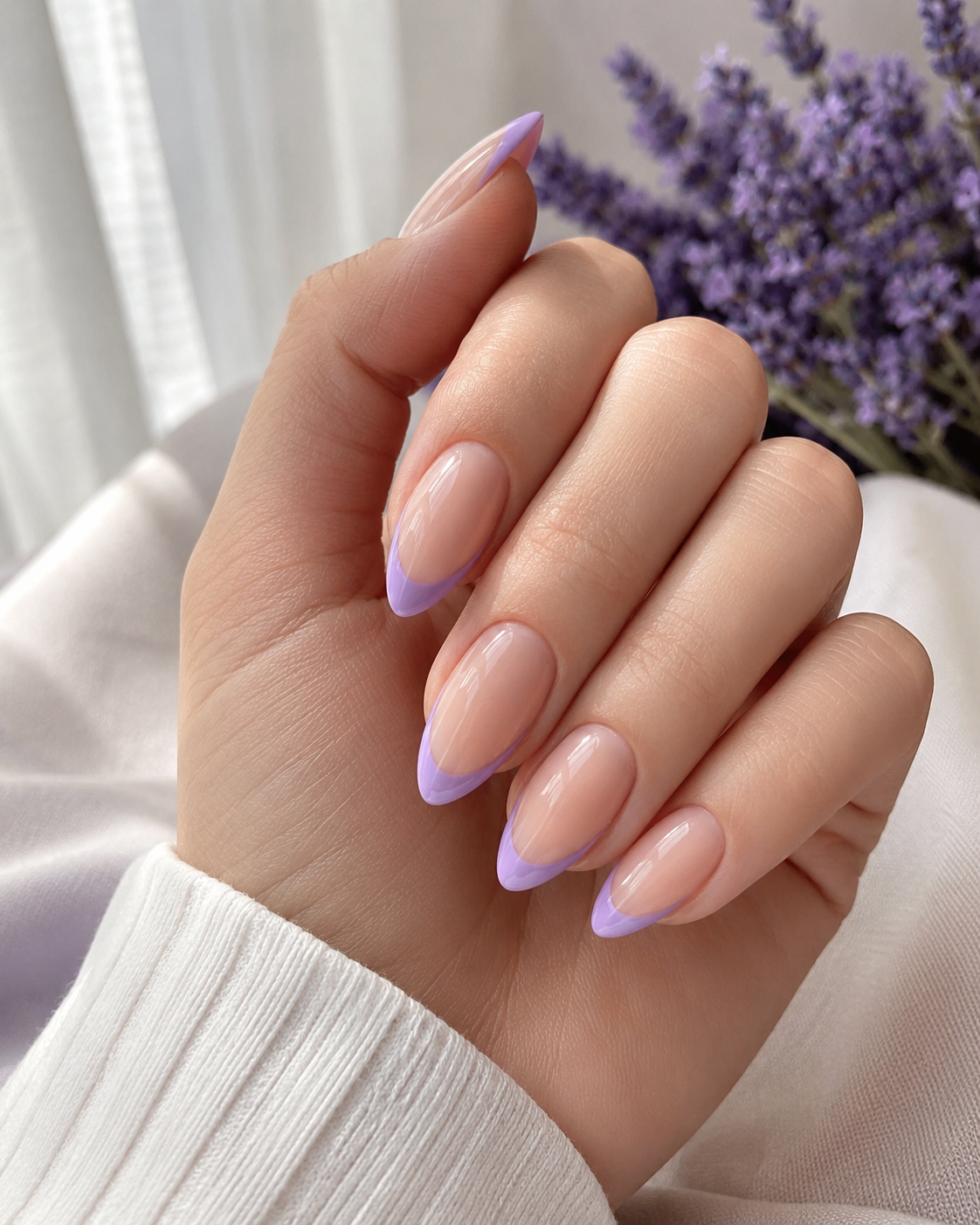 Lavendel French Nails